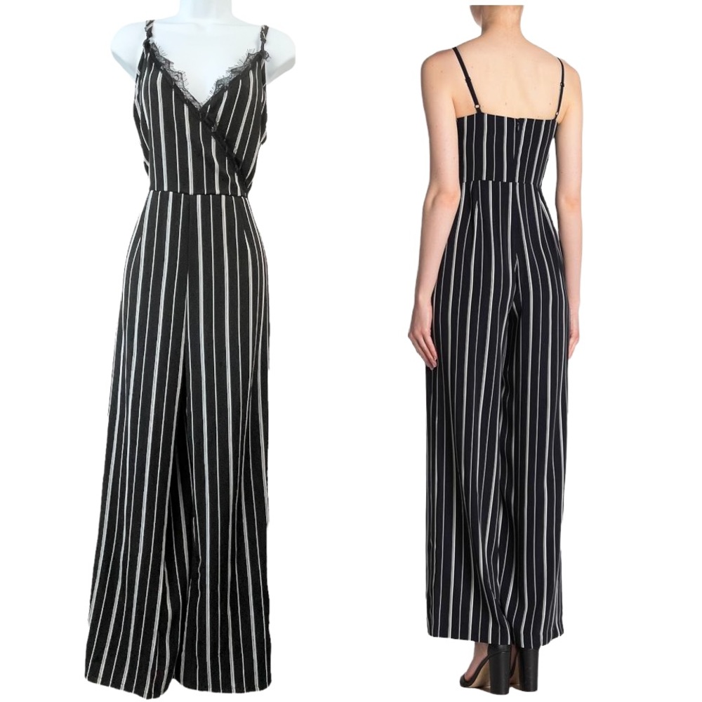 NWT Black and White Striped Romper/Jumpsuit